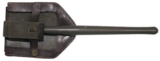 Lopatka vojenská Rakúska s koženým závesníkom záno