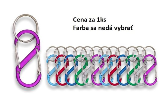 Clip outdoor tip carabină în formă de litera S 9cm