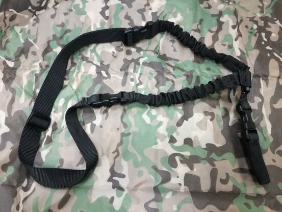 Taktický popruh na dlhú zbraň čierny