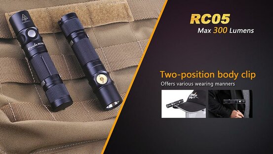 Taktická baterka Fenix RC05 nabíjateľná