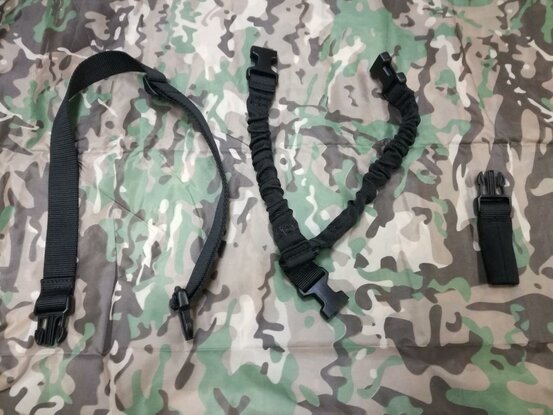 Taktický popruh na dlhú zbraň čierny