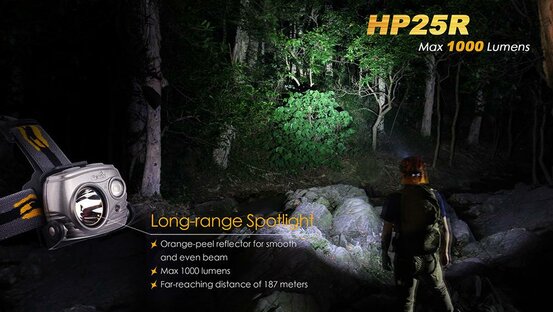 Čelovka Fenix HP25R nabíjateľná (1000lm)