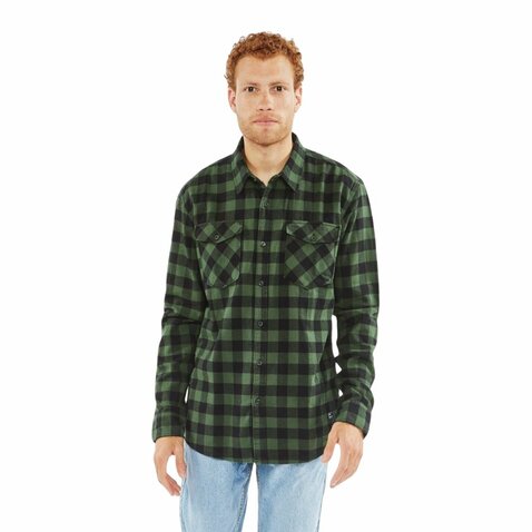 Flanelová košeľa Vintage Industries Harley zelená