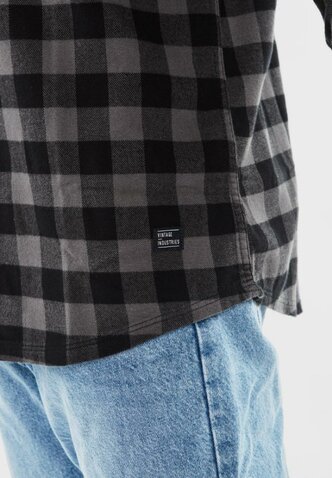 Flanelová košeľa Vintage Industries Harley sivá