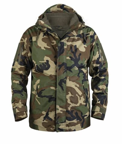 Geacă Mil-Tec cu căptușeală din fleece GEN II woodland