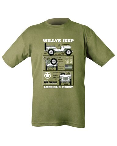 Tricou Willys Jeep Kombat UK verde deschis