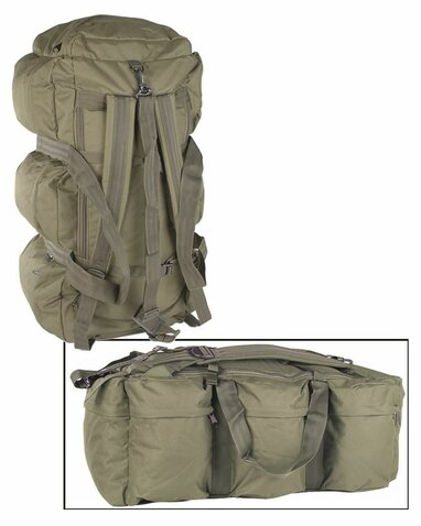 Rucsac-geantă de călătorie 2în1 Duffle Combat 98l olive