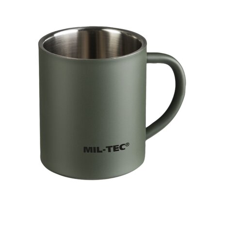 Cană dublă din inox Mil-Tec 300ml olive