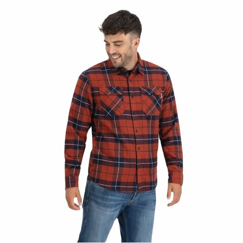 Flanelová košeľa Vintage Industries Sem Orange Che