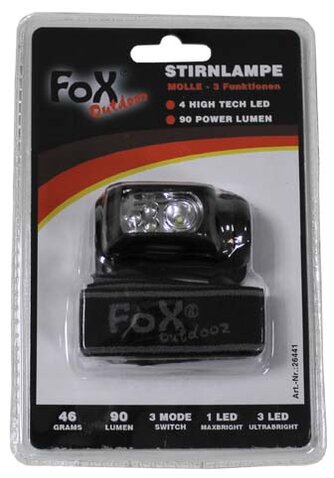 Svietidlo čelové "MOLLE" 1W LED WHITE + 3 LED RED Svietidlo čelové "MOLLE" 1W LED WHITE + 3 LED RED