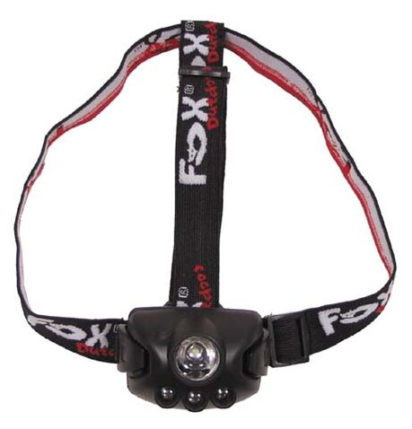 Svietidlo čelové 1W Luxeon / 1 LED white + 2 LED r