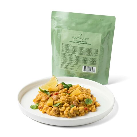 MRE gata preparat Food Force Curry de pui cu orez (300g)