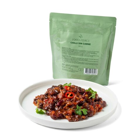 Mâncare gata preparată MRE cu încălzire Chilli sin Carne (350g)