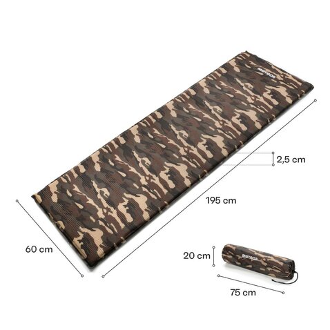 Samo-nafukovacia karimatka 195cm camo