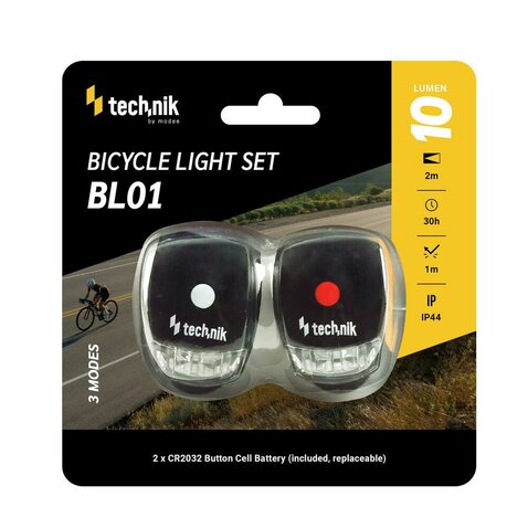 Set lumini din silicon pentru bicicletă Technik (10 lm)