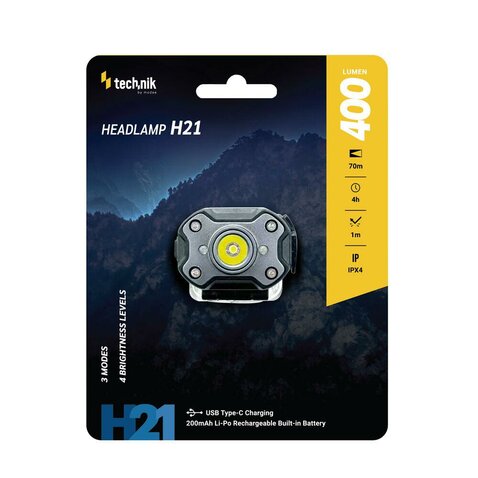 Lanternă frontală Technik reîncărcabilă H21 (400lm)