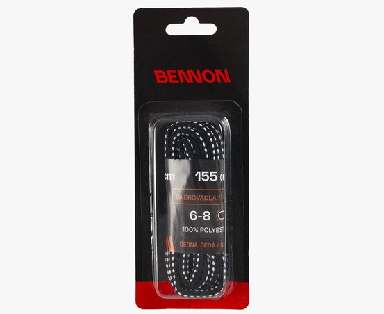 Šnúrky Bennon čierno-sivé 155cm