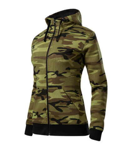 Hanorac Camo Zipper damă CZ green camo