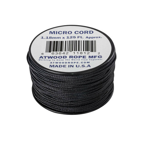 Micro cord 1.18mm Atwood 125ft negru