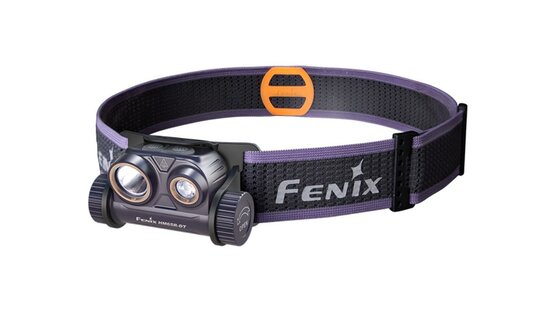 Lanternă frontală Fenix HM65R-DT mov închis (1500lm)