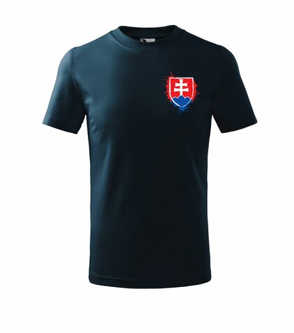 Tricou pentru copii, simbolul Slovaciei albastru 134cm / 8 rokov / M