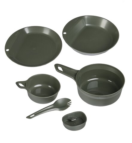 Set de masă pentru camping Wildo 6 piese olive