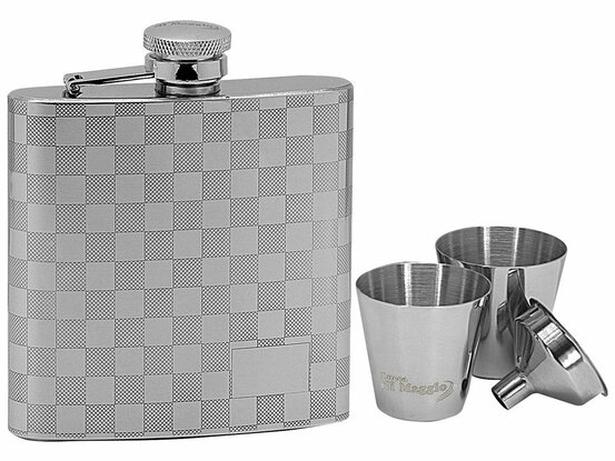 Set sticlă de buzunar 180ml (pahare și pâlnie)