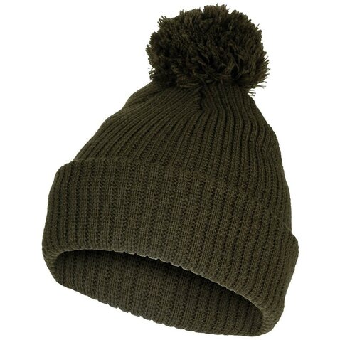 Căciulă tricotată cu moț Bobble Hat olive drab