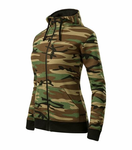 Hanorac damă Camo Zipper woodland