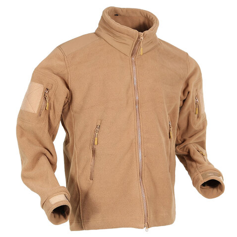 Jachetă fleece Polar Hooper coyote