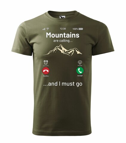 Tricou Chemarea munților verde XXXL