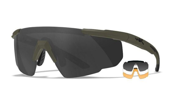 Ochelari tactici WileyX Saber Advanced OD Green smoke/clear/rust