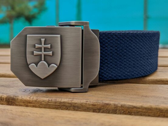 Curea cu stema Slovaciei 3D navy blue
