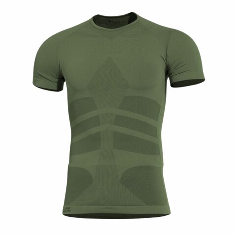 Tricou termic cu mânecă scurtă Pentagon Plexis olive