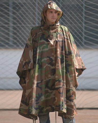 Poncho Mil-Tec Rip/Stop woodland