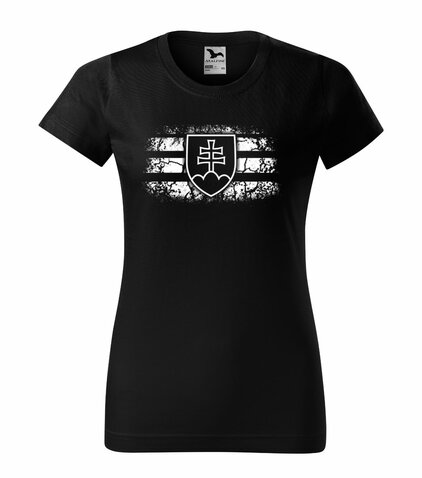 Tricou damă emblemă Slovacia negru