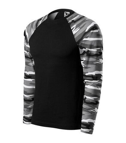 Bluză LS model combinat camouflage grey XXXL