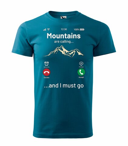 Tricou Mountains are calling albastru