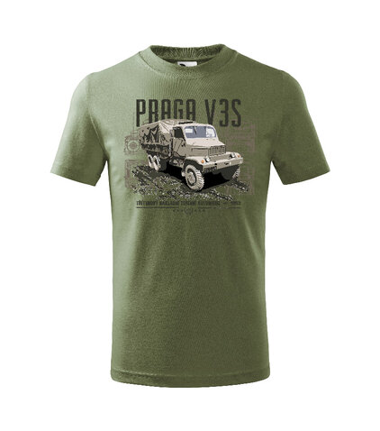 Tricou pentru copii PRAGA V3S olive