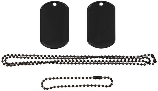 ID známky čierne US Dog-Tag