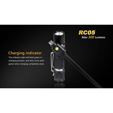 Taktická baterka Fenix RC05 nabíjateľná