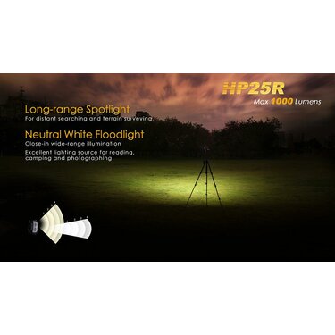 Čelovka Fenix HP25R nabíjateľná (1000lm)