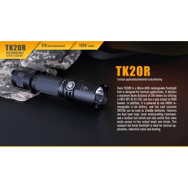 Taktická baterka Fenix TK20R nabíjateľná (1000lm) Taktická baterka Fenix TK20R nabíjateľná (1000lm)