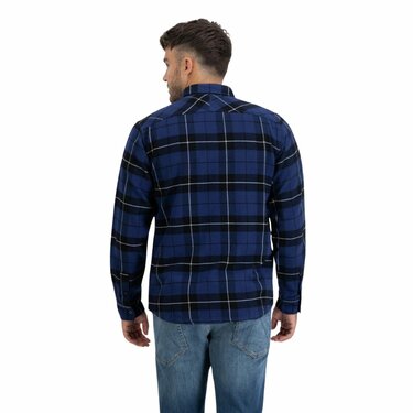 Flanelová košeľa Vintage Industries Sem Kobalt Che