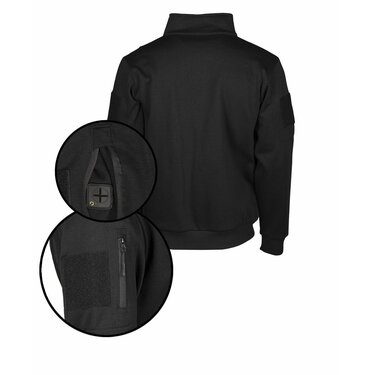 Mikina športovo-taktická bez kapucne Mil-Tec čiern