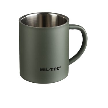 Cană dublă din inox Mil-Tec 300ml olive