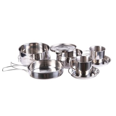 Set de vase din oțel inoxidabil pentru gătit, 8 piese