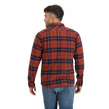 Flanelová košeľa Vintage Industries Sem Orange Che