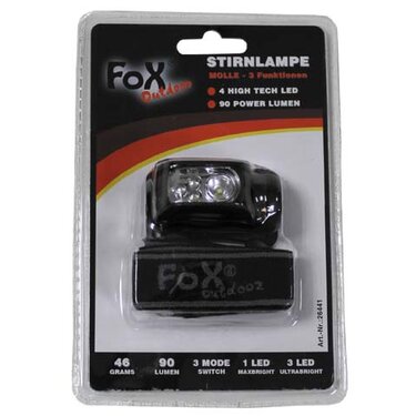 Svietidlo čelové "MOLLE" 1W LED WHITE + 3 LED RED Svietidlo čelové "MOLLE" 1W LED WHITE + 3 LED RED