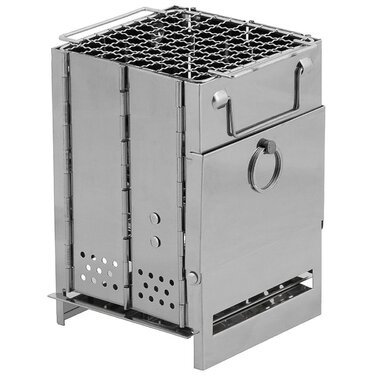 Aragaz portabil inox pliabil cu grătar mini
